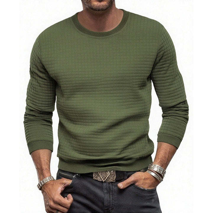 Herrer moderner sweat-pullover med struktureret design Stilla