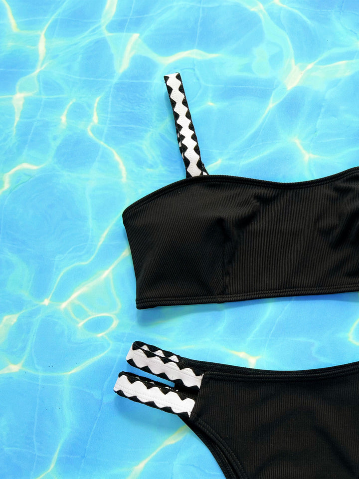 Frau Højtydende Rib-Bikini-Sæt Stilla