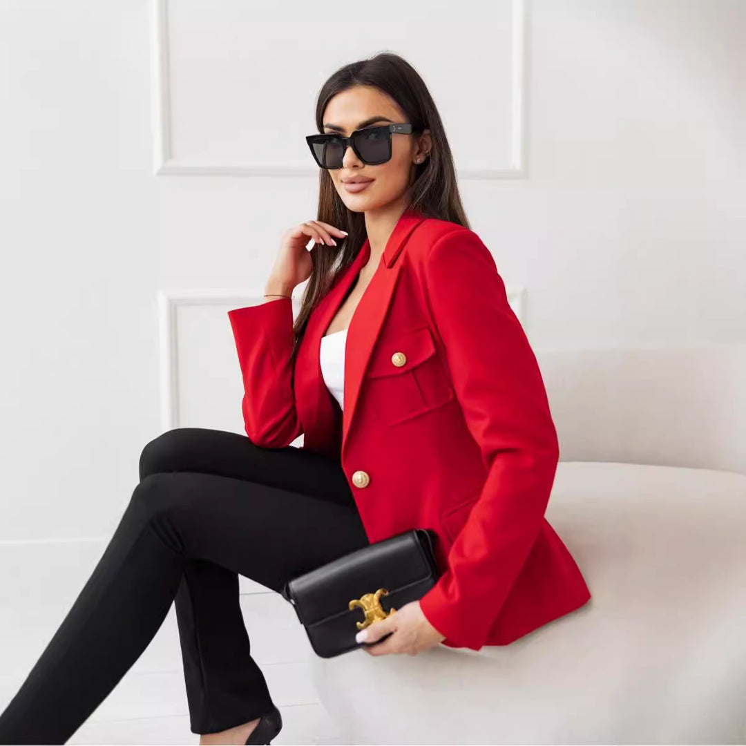 Dame Blazer med praktiske lommer og elegant snit Stilla