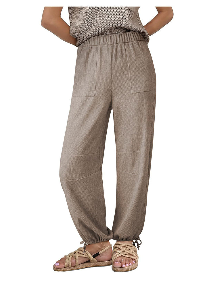 Dame Relaxed Fit Rib-Lounge-Bukser Stilla