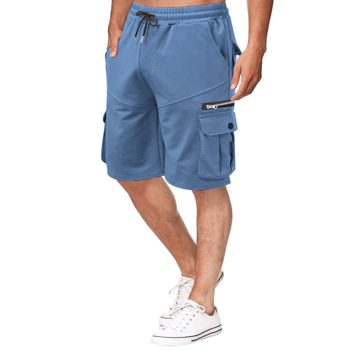 Herrer multifunktionelle Cargo-shorts med lynlås og praktiske lommer Stilla