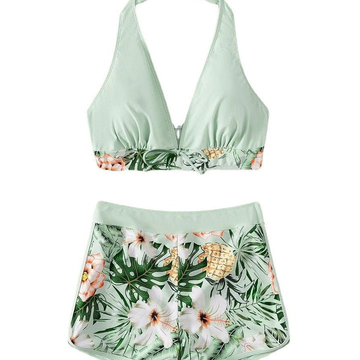 Dame bikini sæt med floralt design og justerbar top Stilla