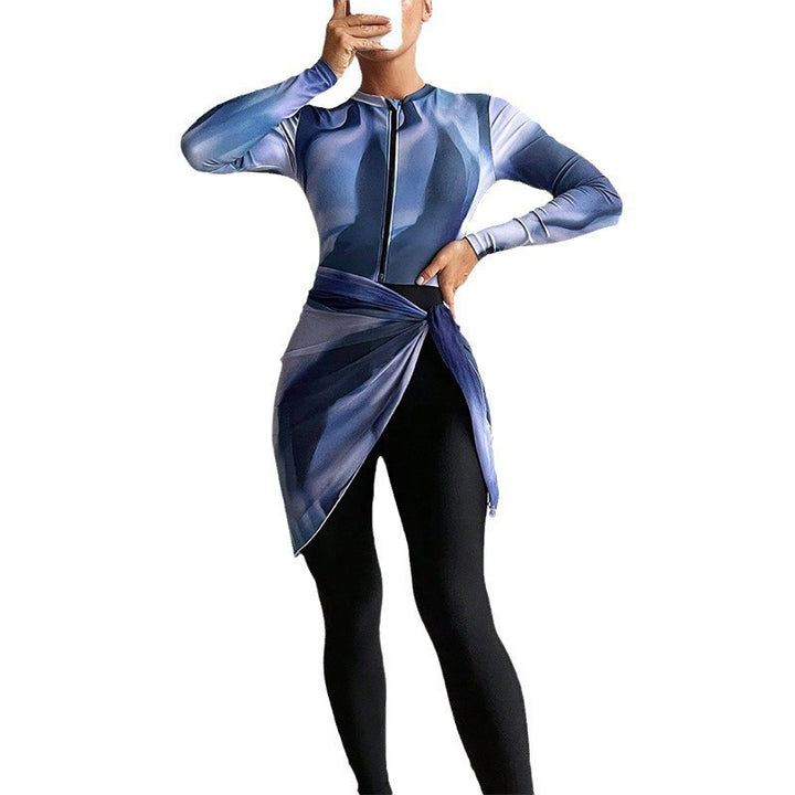 Dame Sportslige Leggings med moderne V-wrap top Skovae