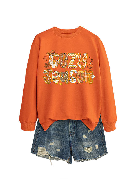 Kvinders sweatshirt med kreativt efterårsdesign og afslappet pasform Stilla