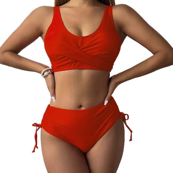 Dame Bikini-sæt med vav-design og justerbar trusse Stilla