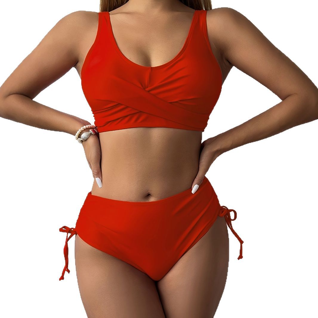 Dame Sporty Bikini sæt med indpakningsdesign Skovae