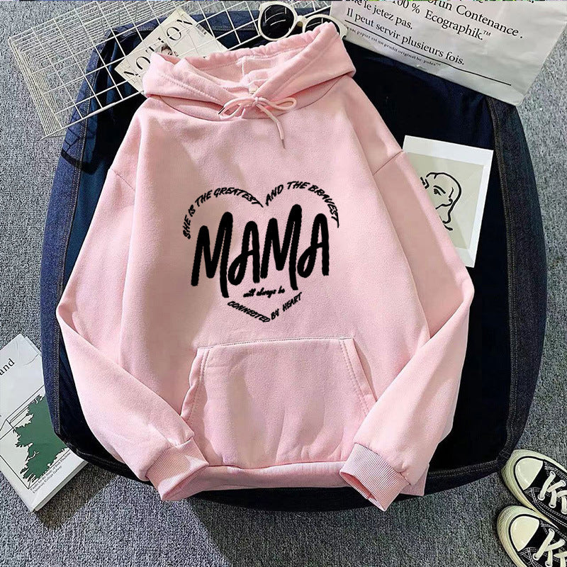 Kvindernes hoodie med kreativ mama slogan Skovae