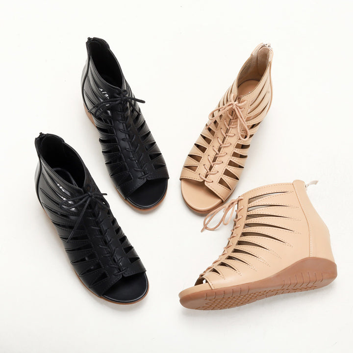 Dame Wedge-sandaler med innovativt snøresystem og åndbare indsatser Stilla