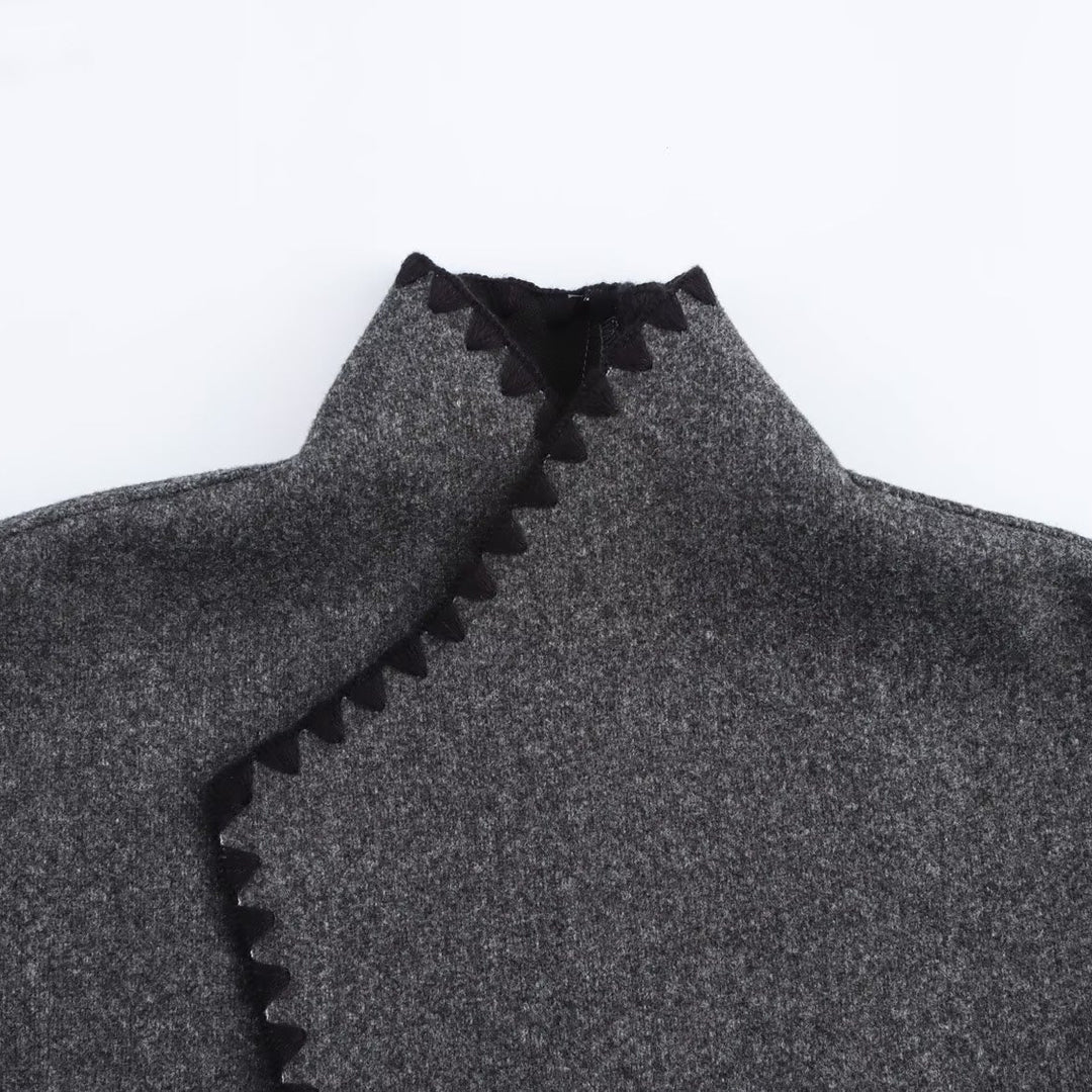 Femme Oversized Behagelig Viklejacket med Bælte og Lommer Stilla