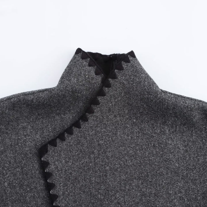 Femme Oversized Behagelig Viklejacket med Bælte og Lommer Stilla
