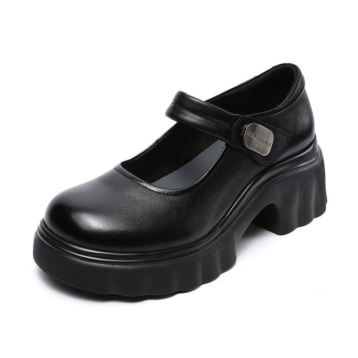 Dame Chunky Platform Mary Jane sko med stilfuldt bånd Stilla