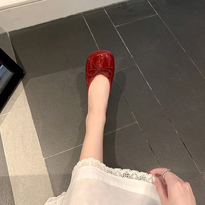 Damer Glinsende Ballerinaer med Sløjfeaccent Stilla