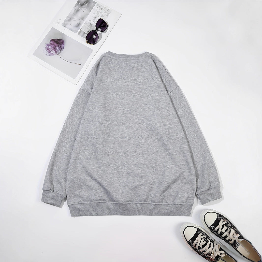 Kvinders sweatshirt med kreativ botanisk tryk Stilla
