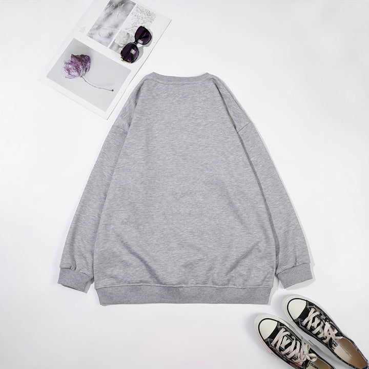 Kvinders sweatshirt med kreativ botanisk tryk Stilla