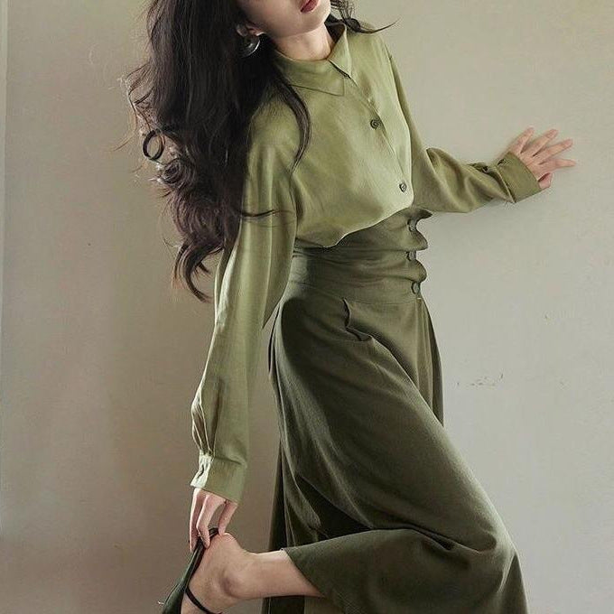 Dame Elegant og moderne maxi nederdel med kop snit Stilla