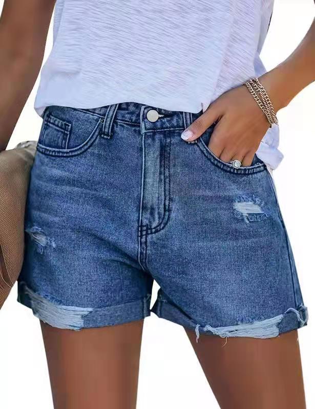 Dame jeans shorts i vintage stil Stilla