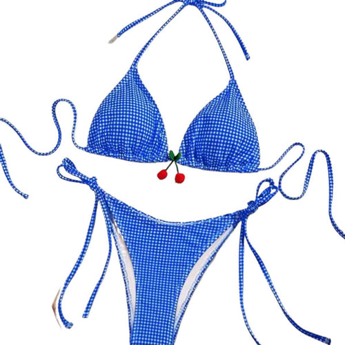 Femme Mønstrede Trekant Bikini Sæt Stilla