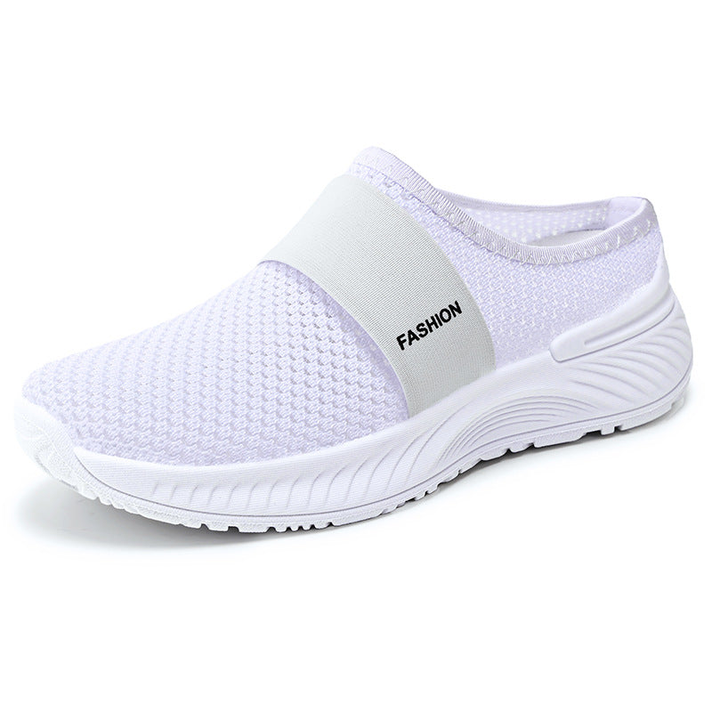 Dame Lettere Slip-On Sneakers med elastisk Komfortbånd og åndbart Overmateriale Stilla