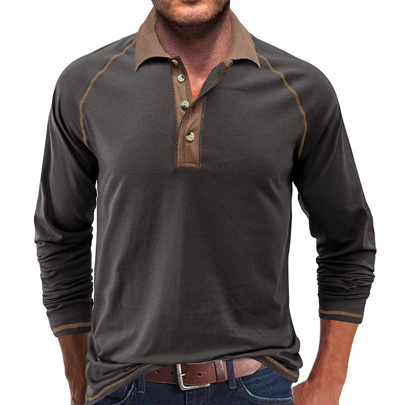 Herrer Langærmet Polo T-shirt Stilla