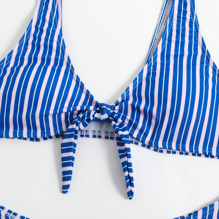 Dame Strappy Knoten-Front Bikini Sæt Stilla