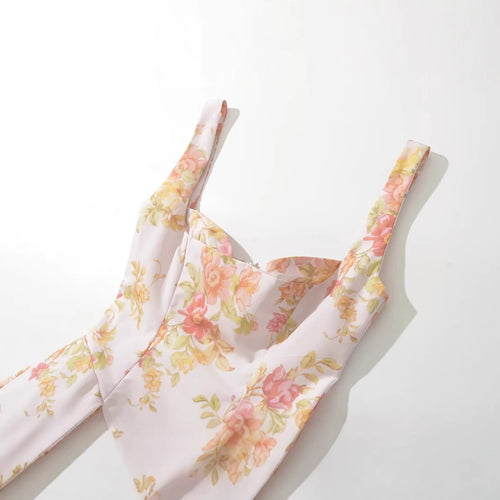 Femme A-linje Floral Print Mini Kjole Stilla
