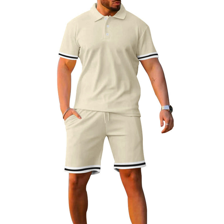 Herren sporty poloshirt med shorts-sæt Stilla