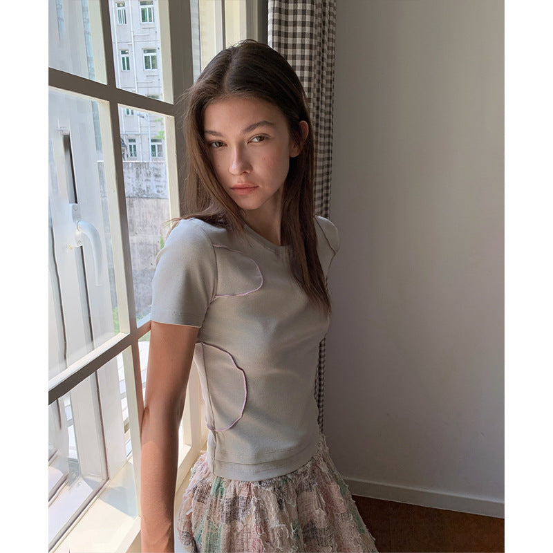 Dame modeshorts lang denim nederdel med unik vask og moderne design Stilla