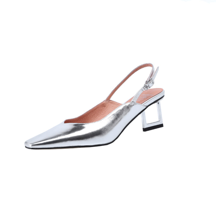 Dame Slingback Højhælede Pumps med geometrisk blokhæl Stilla