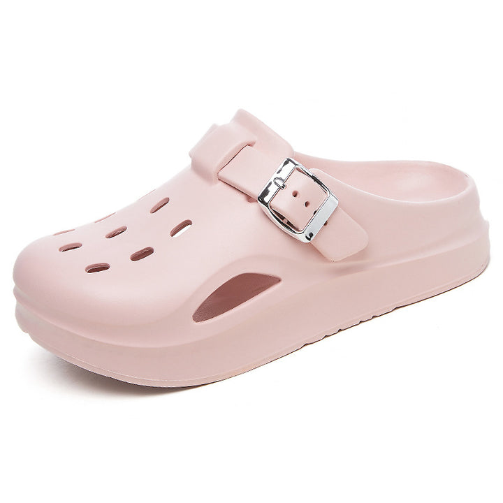 Dame Komfortable Clogs med justerbar rem og åndbart design Stilla