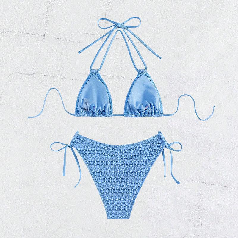 Dame Hæklet-Bikini-Sæt med legesyge Sløjfedetaljer Skovae