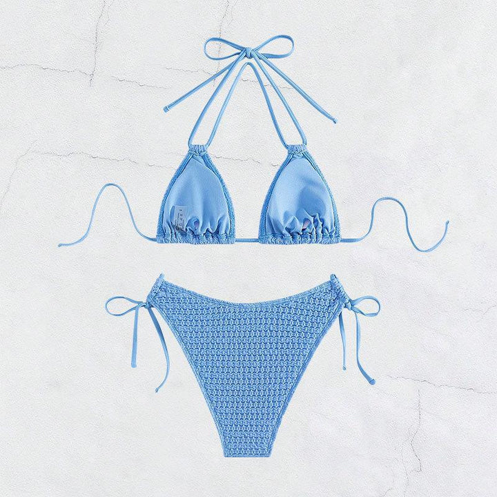 Dame Hæklet-Bikini-Sæt med legesyge Sløjfedetaljer Skovae