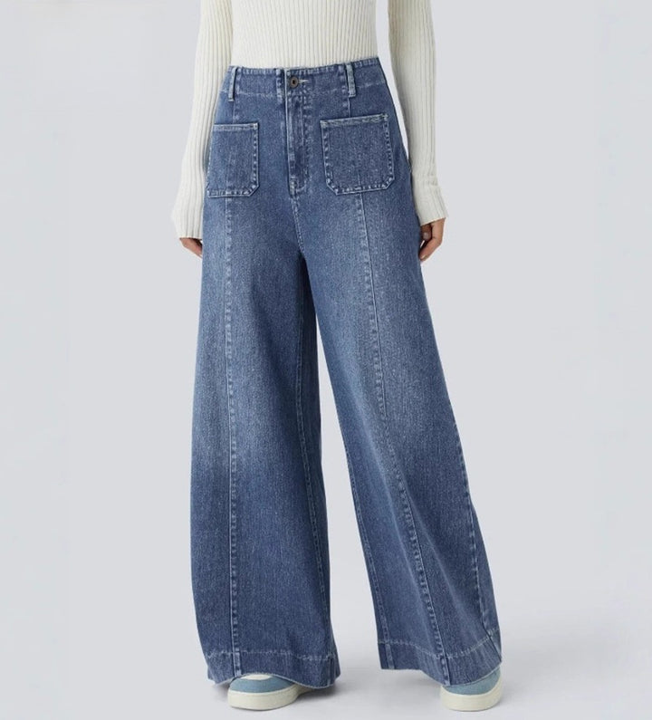 Kvinders vide jeans med høje lommer Stilla