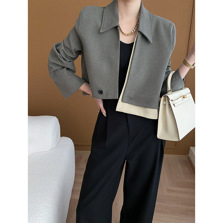 Kvinders stilfulde cropped blazerjakke Stilla