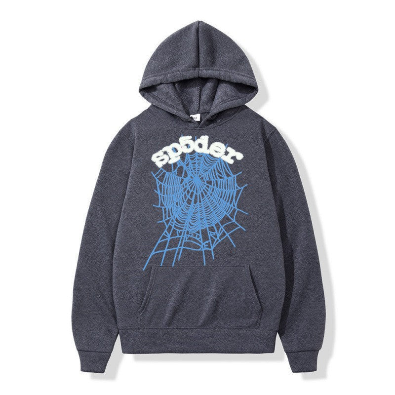Kvinders hoodie med kreativ edderkopmønster og komfortabel pasform Skovae