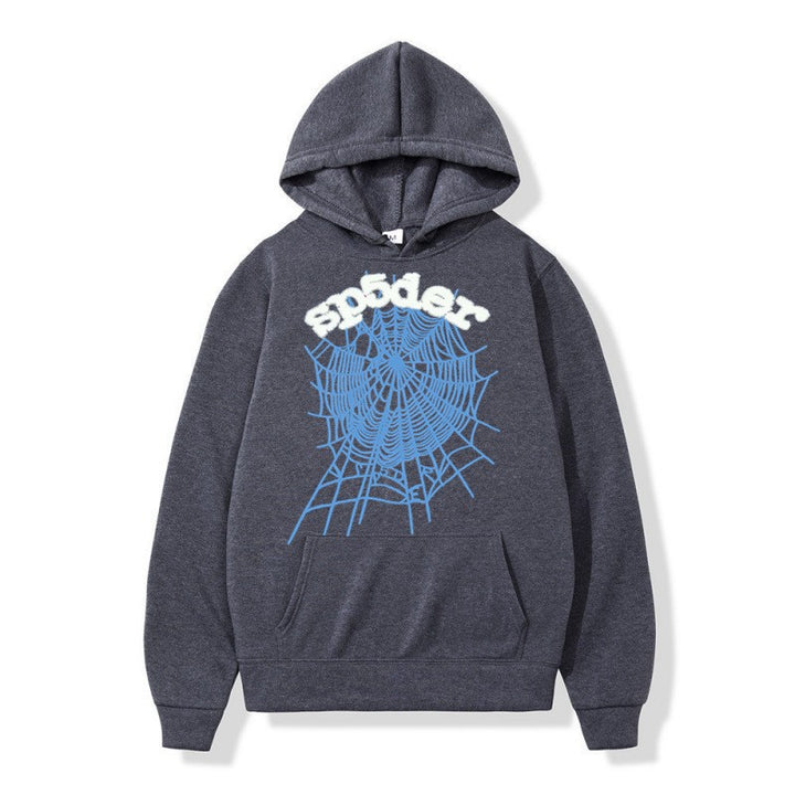 Kvinders hoodie med kreativ edderkopmønster og komfortabel pasform Skovae