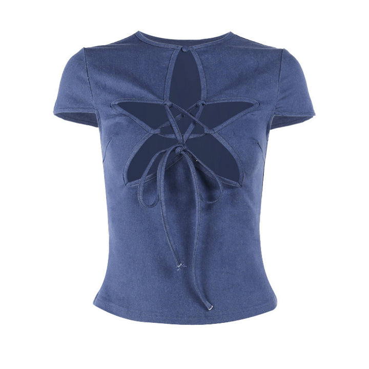 Dameoverdel med unikt cut-out-design og elegant snøring Skovae