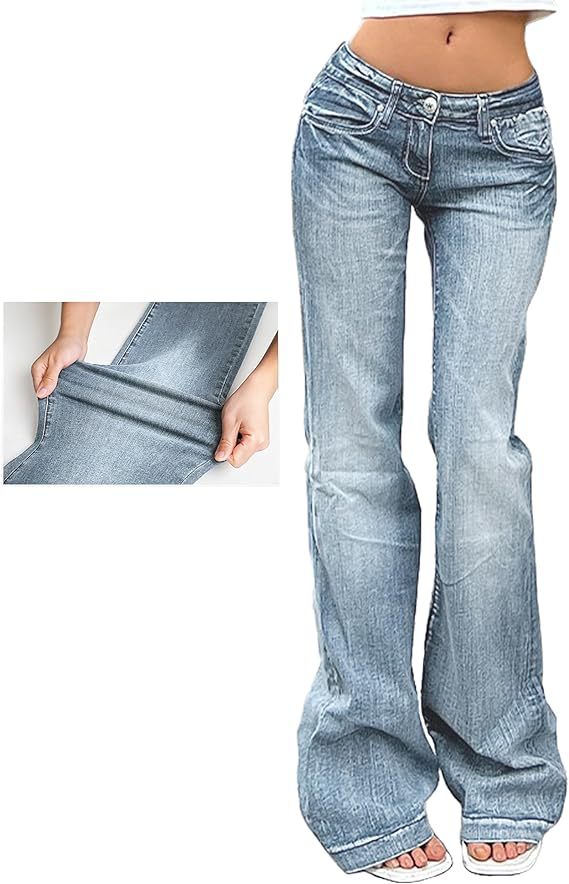 Dame Flared Jeans med bred ben og moderne design Stilla