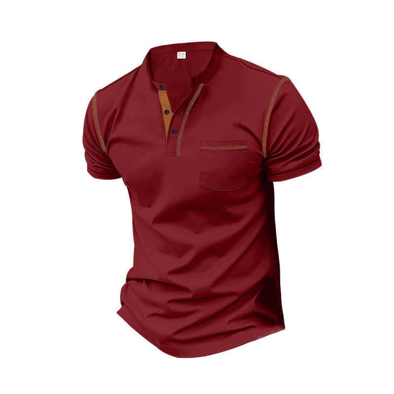 Herren poloshirt med moderne krave og praktiske knapdetaljer Stilla