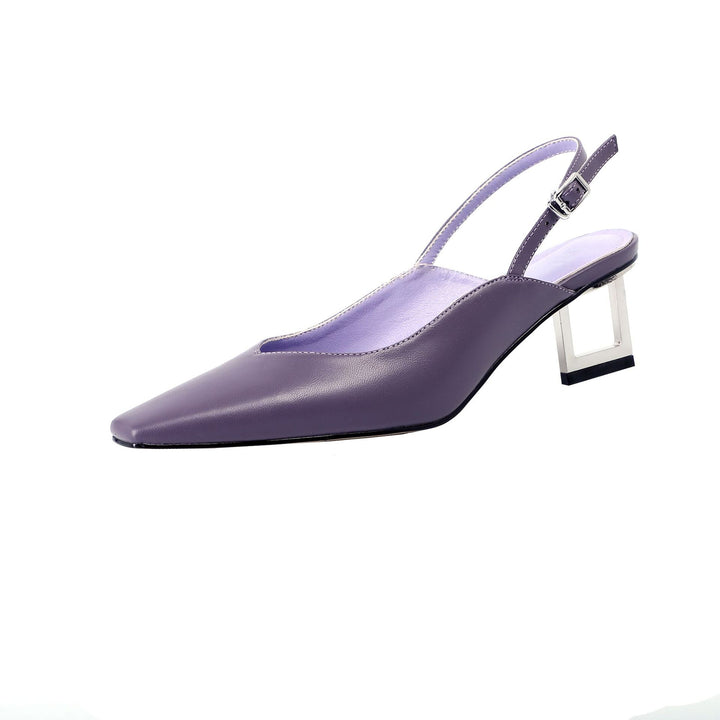 Dame Slingback Højhælede Pumps med geometrisk blokhæl Stilla
