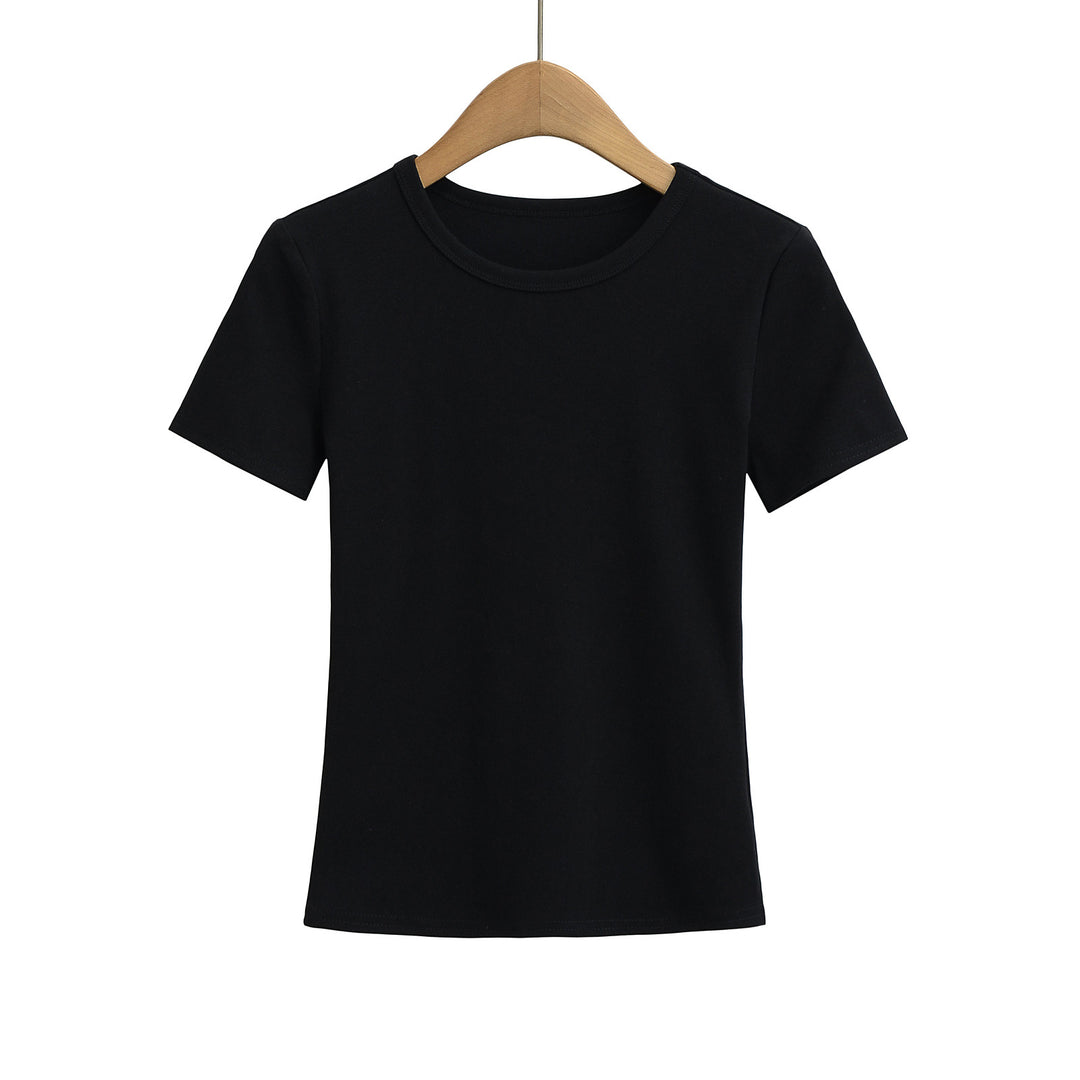 Dame Basic T-shirt lavet af åndbart bomuldsblandingsmateriale Stilla