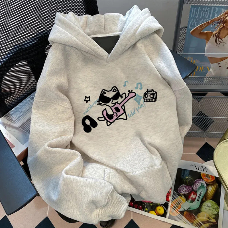 Kvinders hoodie med unikt dyremotiv Stilla