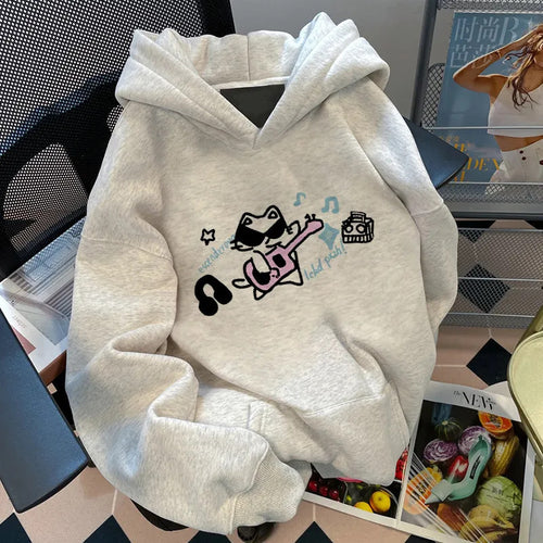 Kvinders hoodie med unikt dyremotiv Stilla
