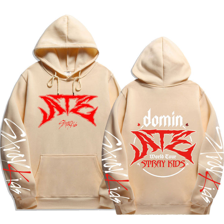 Dame hoodie med iøjnefaldende grafisk design Skovae