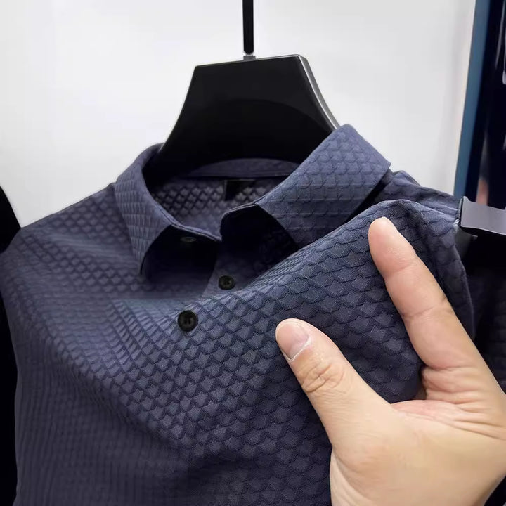Herrer struktureret Performance Button-Up-Skjorte Stilla
