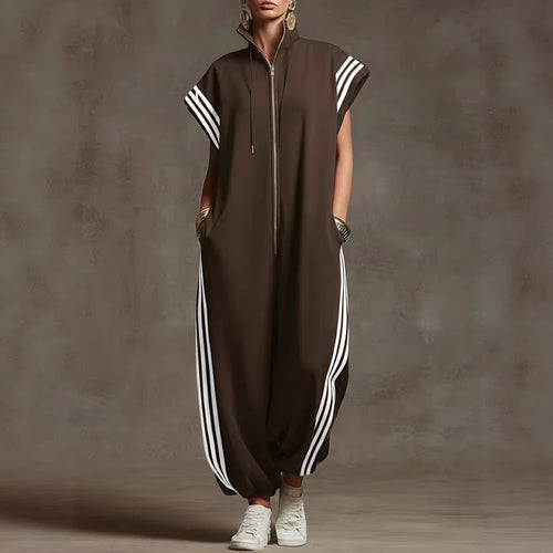 Dame Stylish Jumpsuit med moderne kontraster Skovae