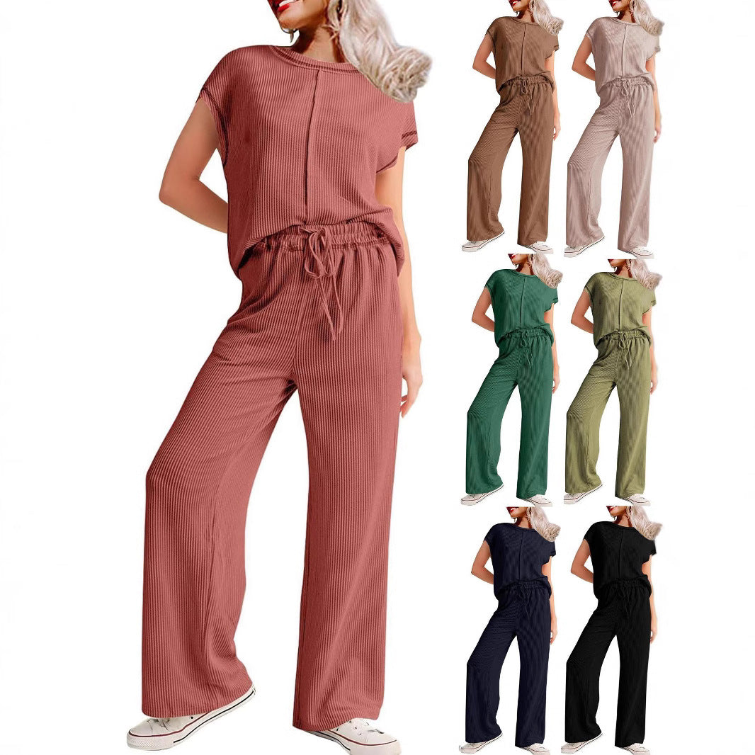 Dame Komfortabel Jumpsuit med bred ben og elastisk talje Stilla