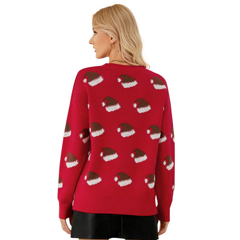 Dame julesweater med festlige motiver Stilla