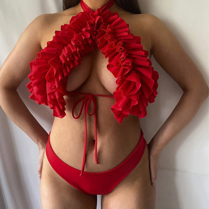 Dame Rynket-Bikini-Top med sexet udskæring Stilla