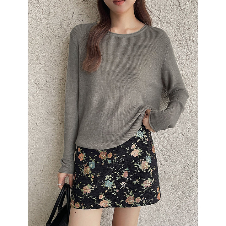 Dame afslappet sweater med elegant skæring og fin struktur Stilla