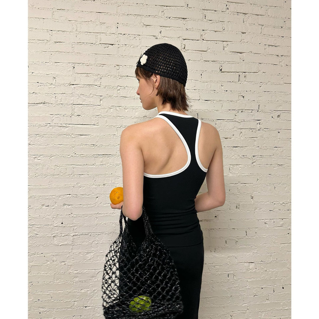 Dame sportiv tanktop med kontrasterende detaljer og høj komfort Stilla
